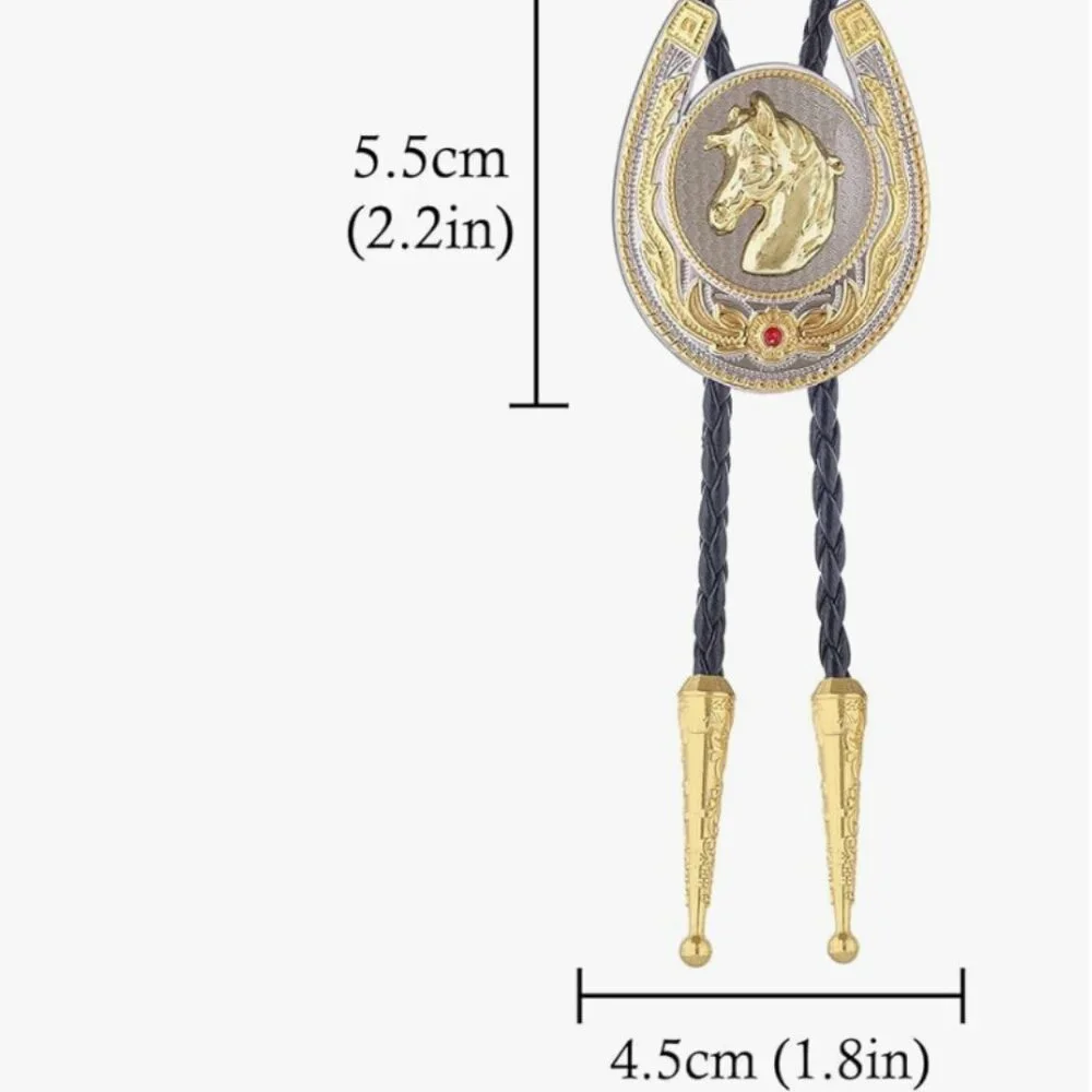 Horse Vintage Native American Western Bolo Tie